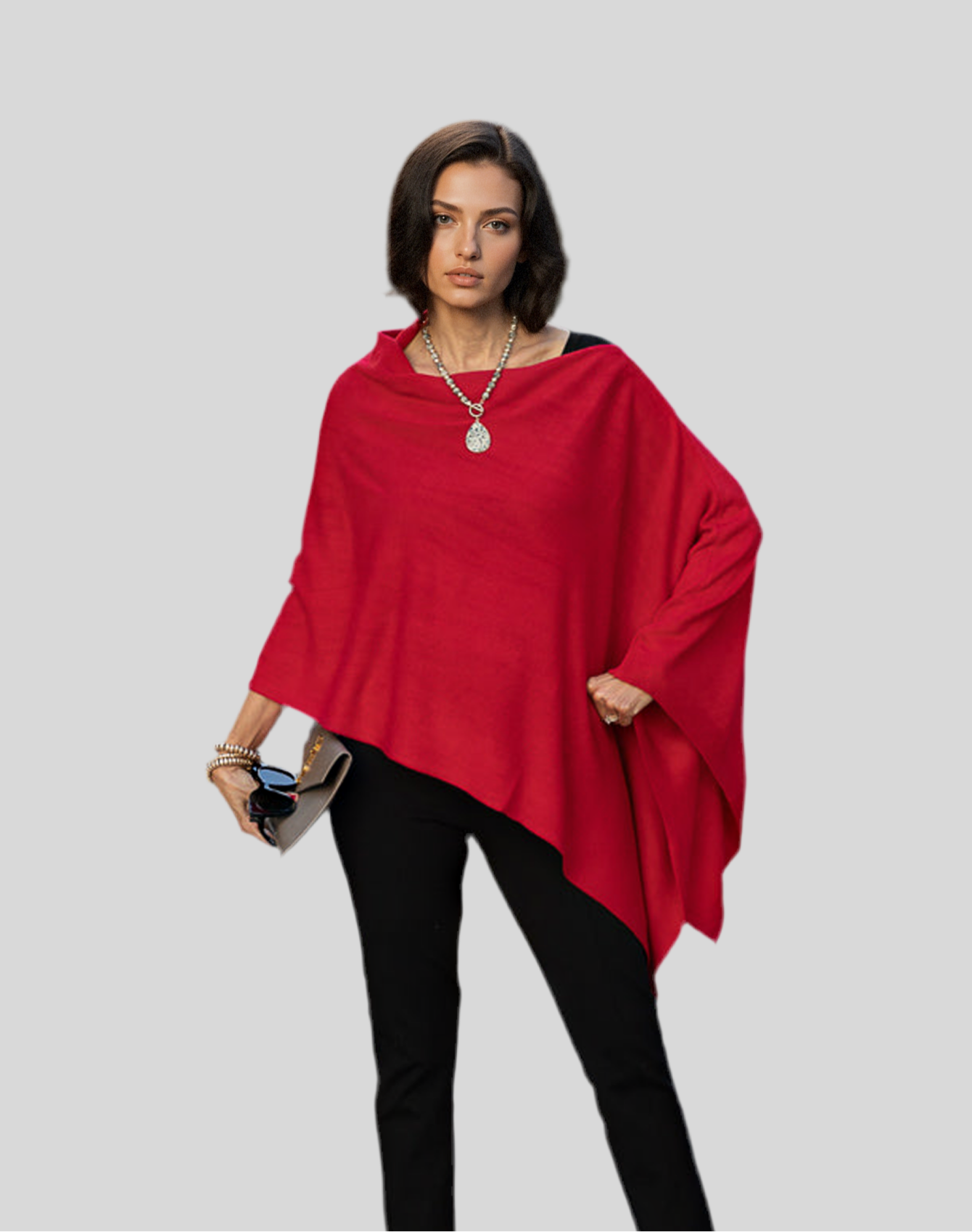 Women’s Pure Cashmere Oversized Julian Maya Poncho-More colours available