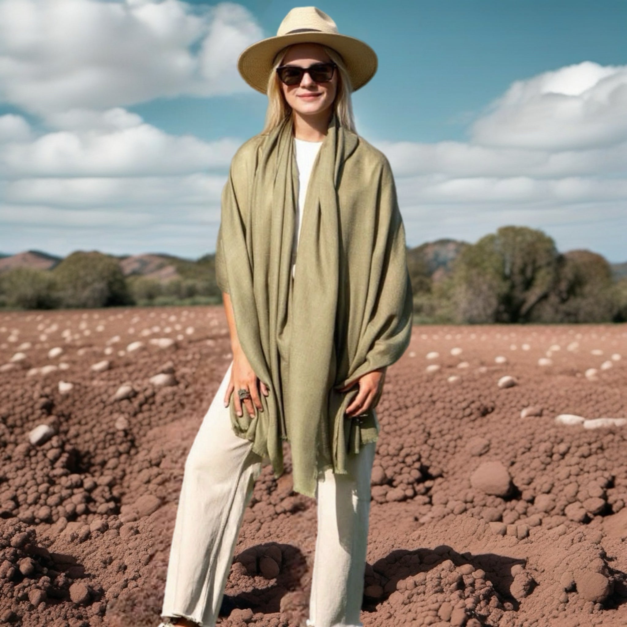 Julian 100% Ultra fine Pashmina cashmere Maya oversized scarf/ wrap/ shawl-More colours available