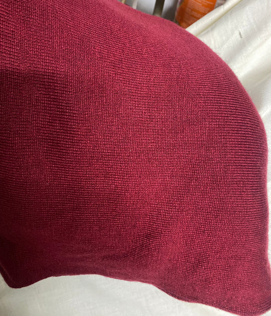 Julian Single Ply Cashmere Wrap-Burgundy Red