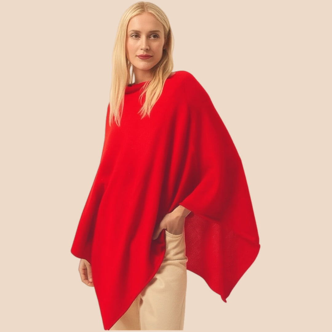 Women’s Pure Cashmere Oversized Julian Maya Poncho-More colours available