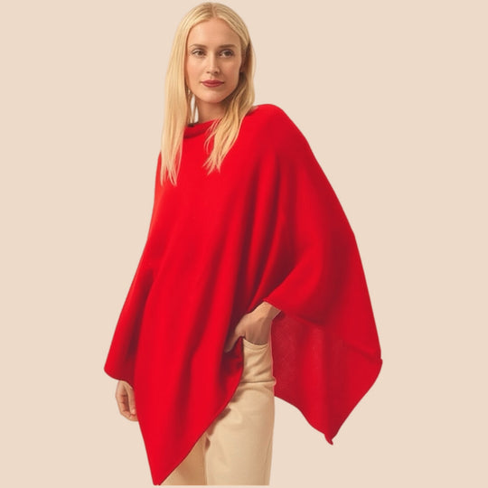 Women’s Pure Cashmere Oversized Julian Maya Poncho-More colours available