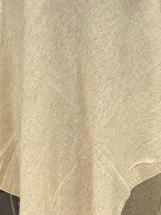 Ivory Crème 100% Cashmere Oversized Julian Poncho