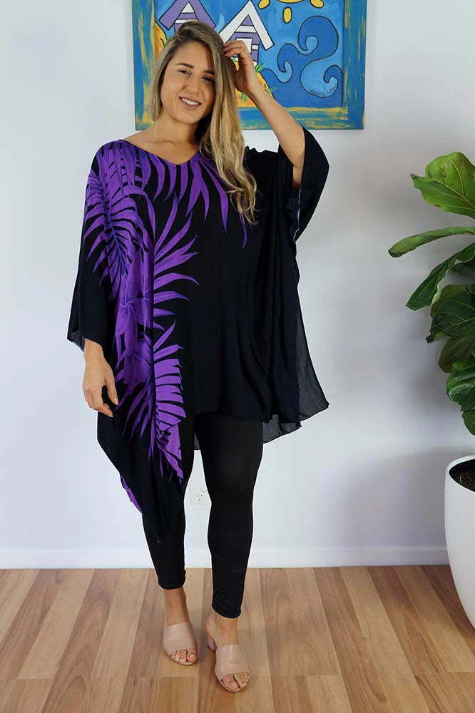 Purple Maya Short Top Tunic One Size 14-26