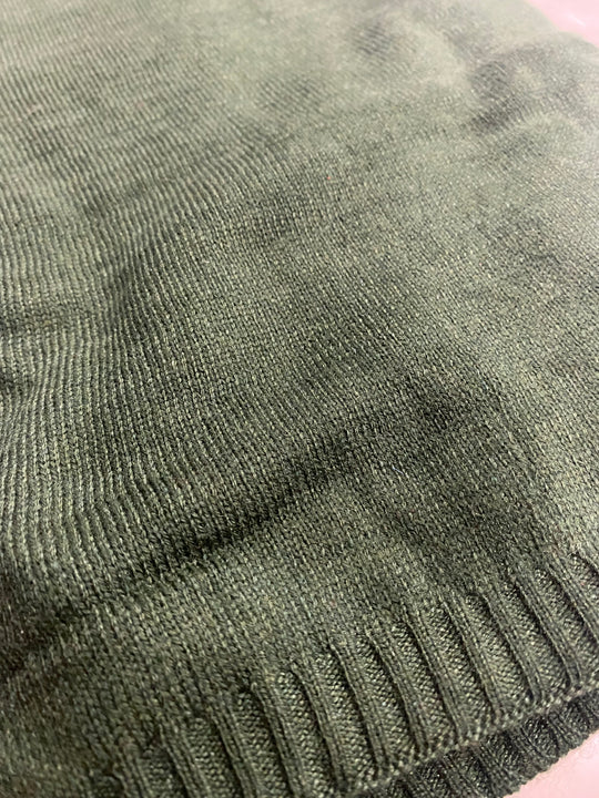 Olive Green Julian 100% Knitted Cashmere Extra large Travel Wrap