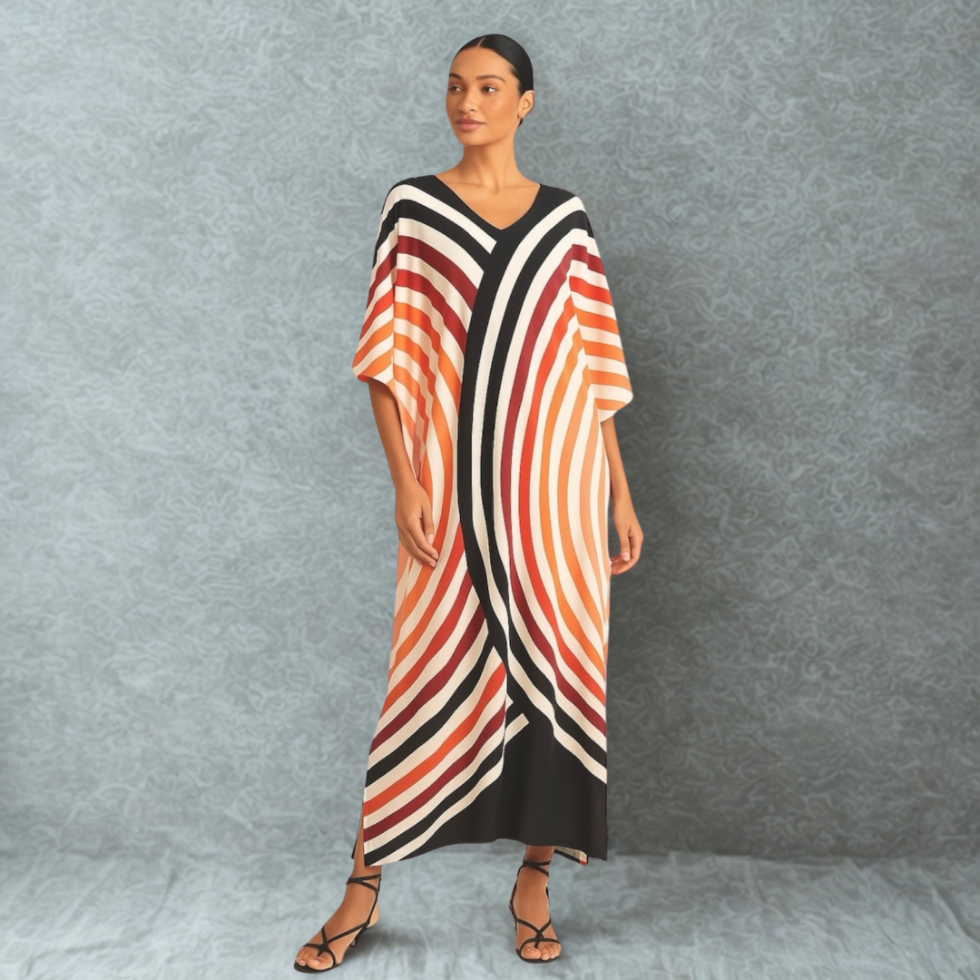 Maya Cool Breezy Ombré Tropical Boho kaftan - Sizes Available AU 14-30