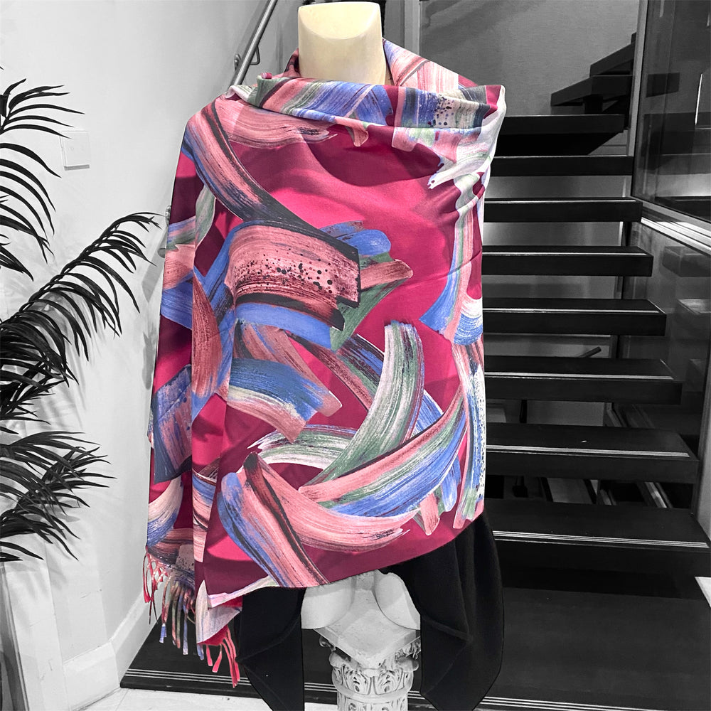DEIA Pink  Fusion Cashmere blend Scarf