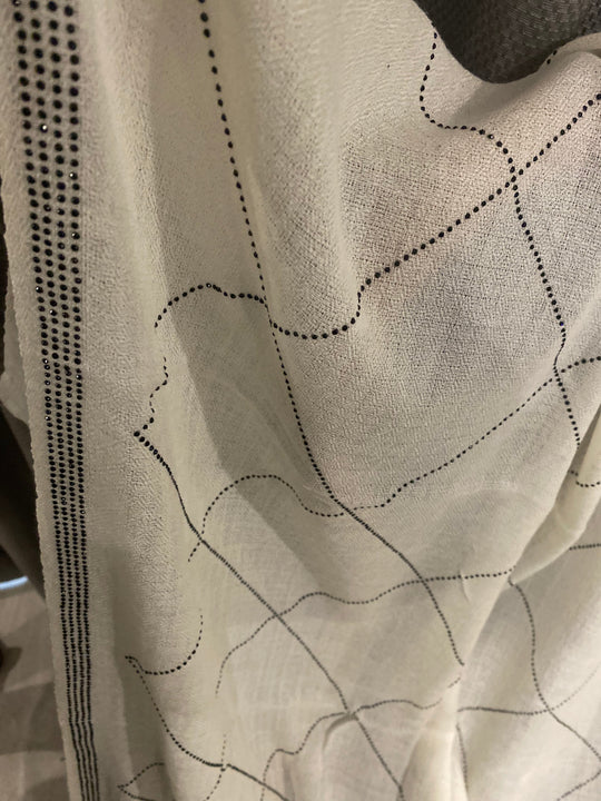 Julian Cashmere Bling Ivory Handwoven Wedding Wrap Shawl