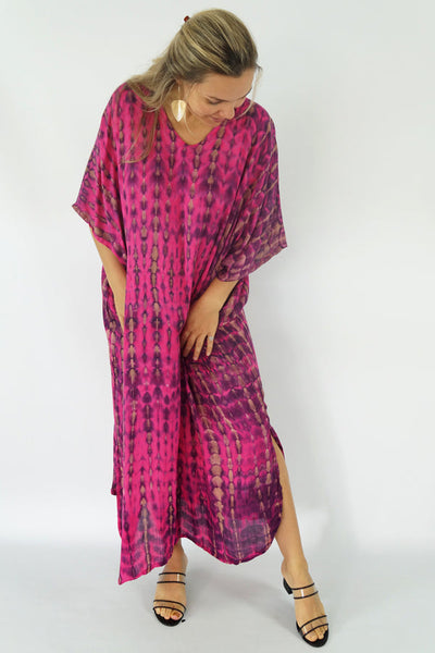 Maya Long Kaftans Tie dye OSFA 14-26-