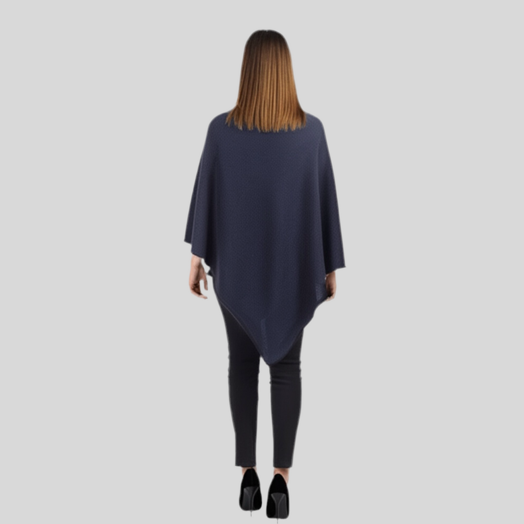 Navy Blue Julian 100% Cashmere Topper