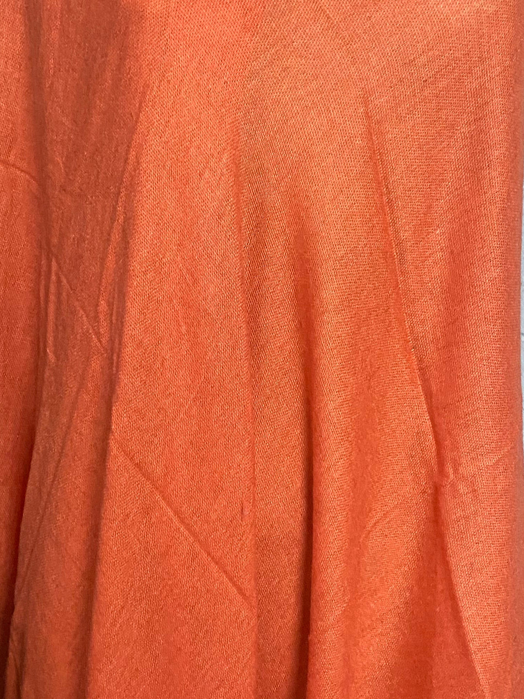 Julian Oversized handwoven pure cashmere scarf- Orange Rust