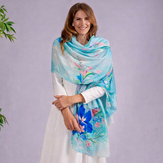 Wearable art 100% Cashmere Julian Scarf /Wrap-More Designs Available