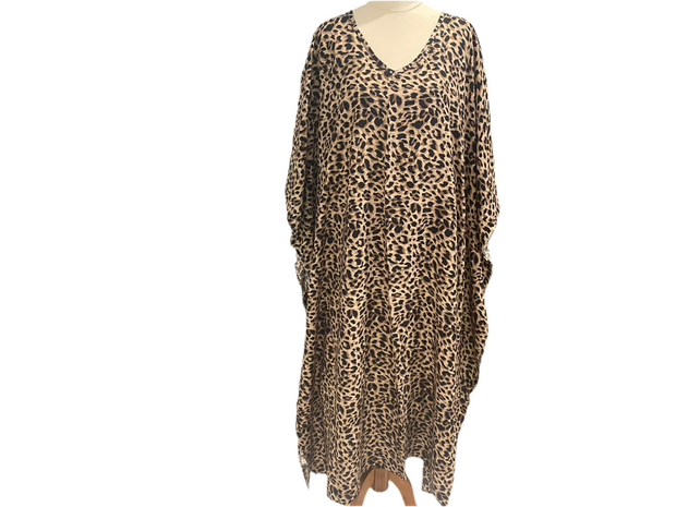 Animal Print Maya Rayon Cotton Kaftan AU 12-24