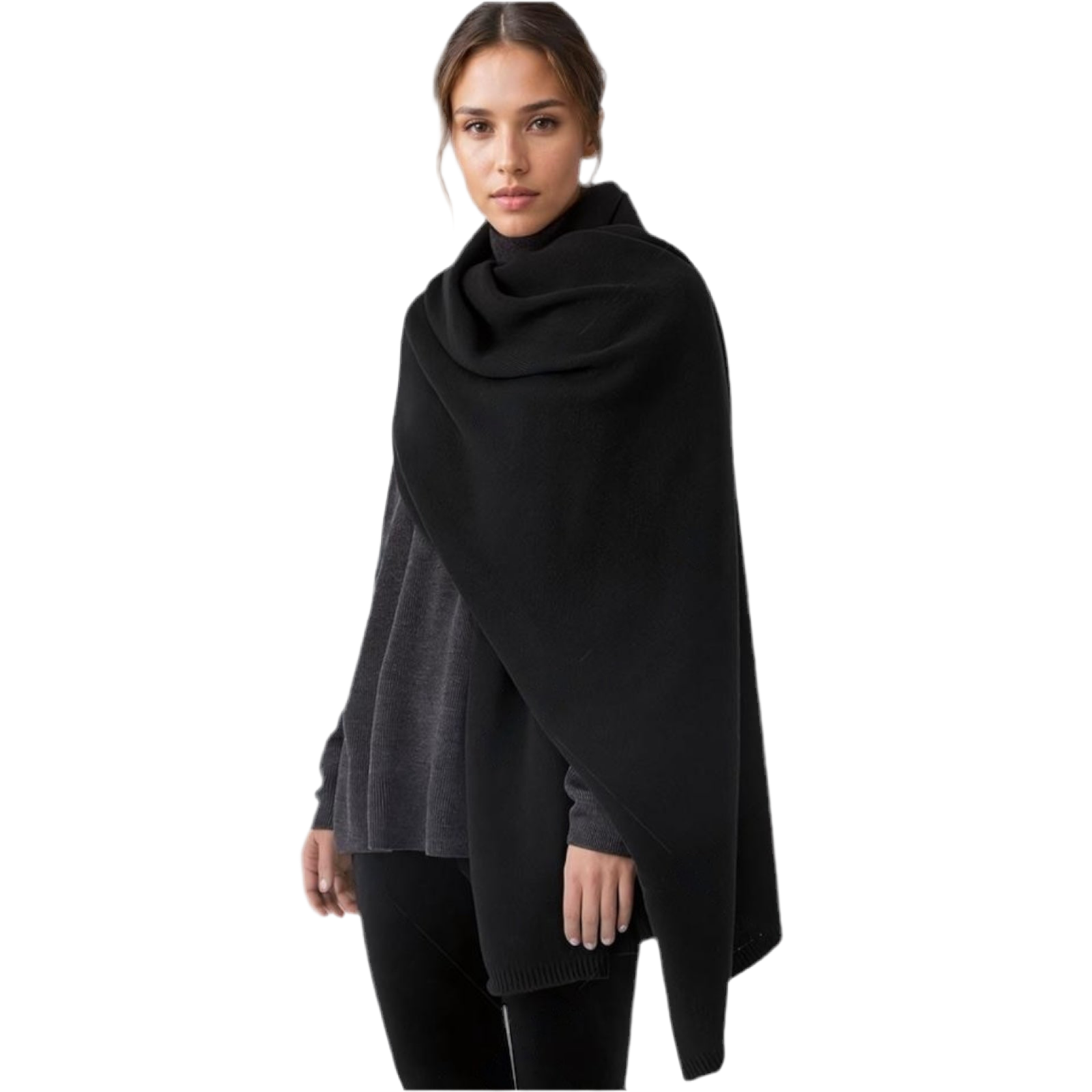 100% Cashmere 2 ply Knitted Julian Oversized Wrap -Unisex -More Colours available