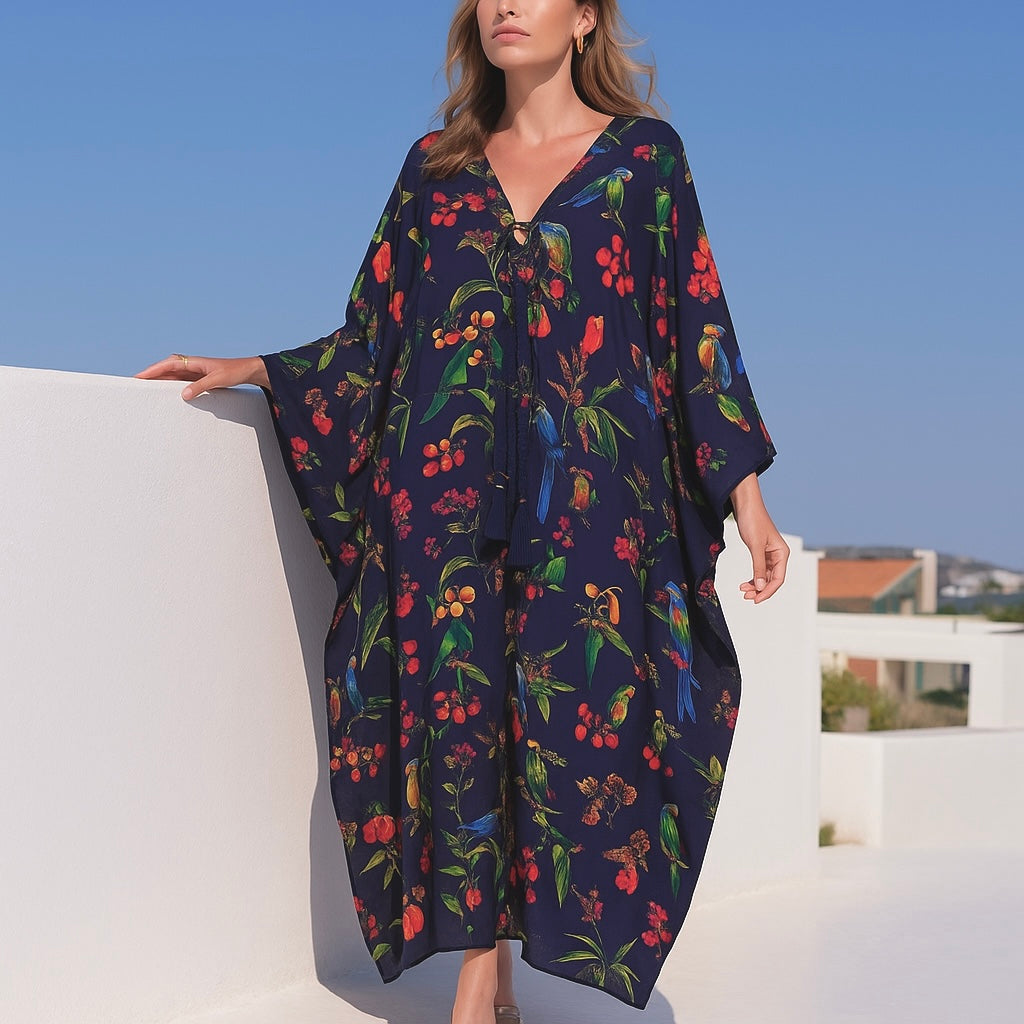 Coco Bella Silk Blue Senorita Milano kaftan 12-20