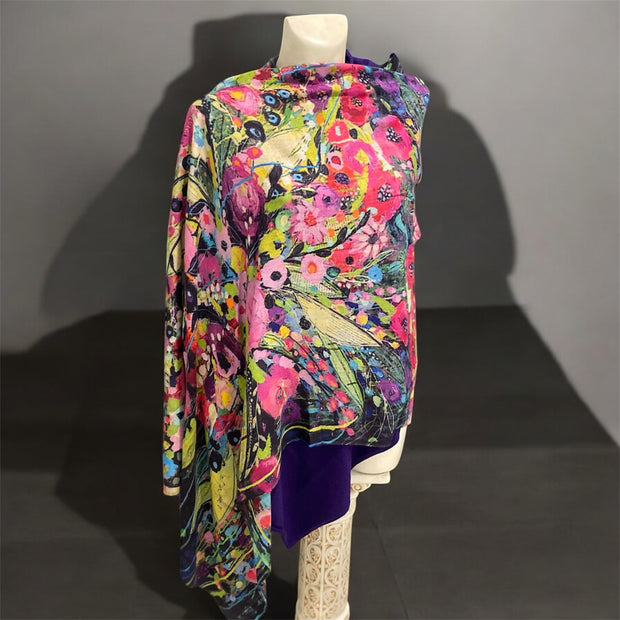Wearable art 100% Cashmere Julian Scarf /Wrap