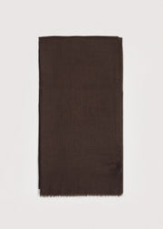 Darkest Brown Julian handwoven pure cashmere scarf