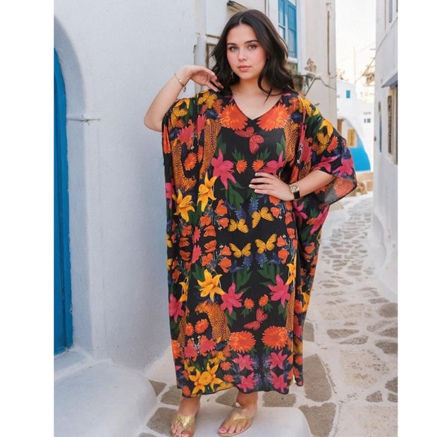 Black Maya Kaftans OSFA 14-26