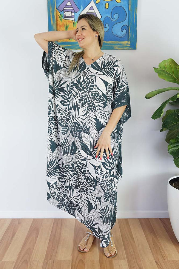 Plus Size Rayon Maya Kaftan Dress One Size Fits All 16 to 26