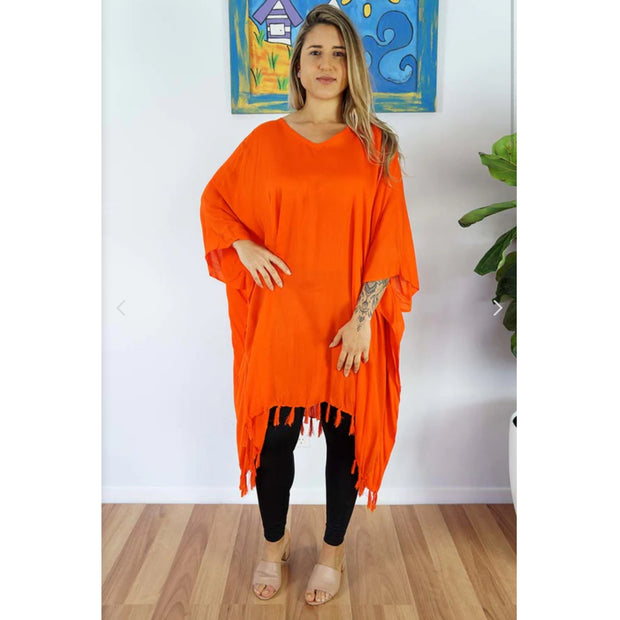 Orange Maya Top Tunic KaftanOSFA 14-26