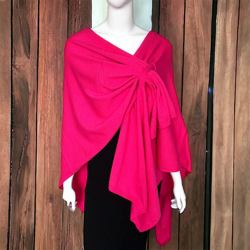 RITZY Front Closure Luxurious Maya Winter Cardigan Poncho Sweater