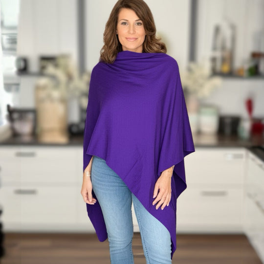 Women’s Pure Cashmere Oversized Julian Maya Poncho-More colours available