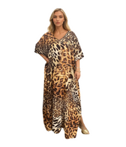 Leopard rayon Kaftan Sizes Available AU 12-28