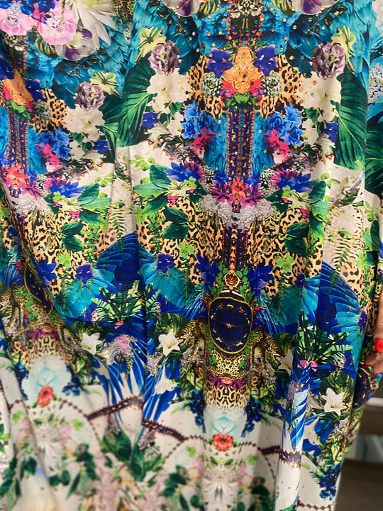 Royal Darls Maya Silk Mix Bling Kaftan.Sizes Available AU 12-32