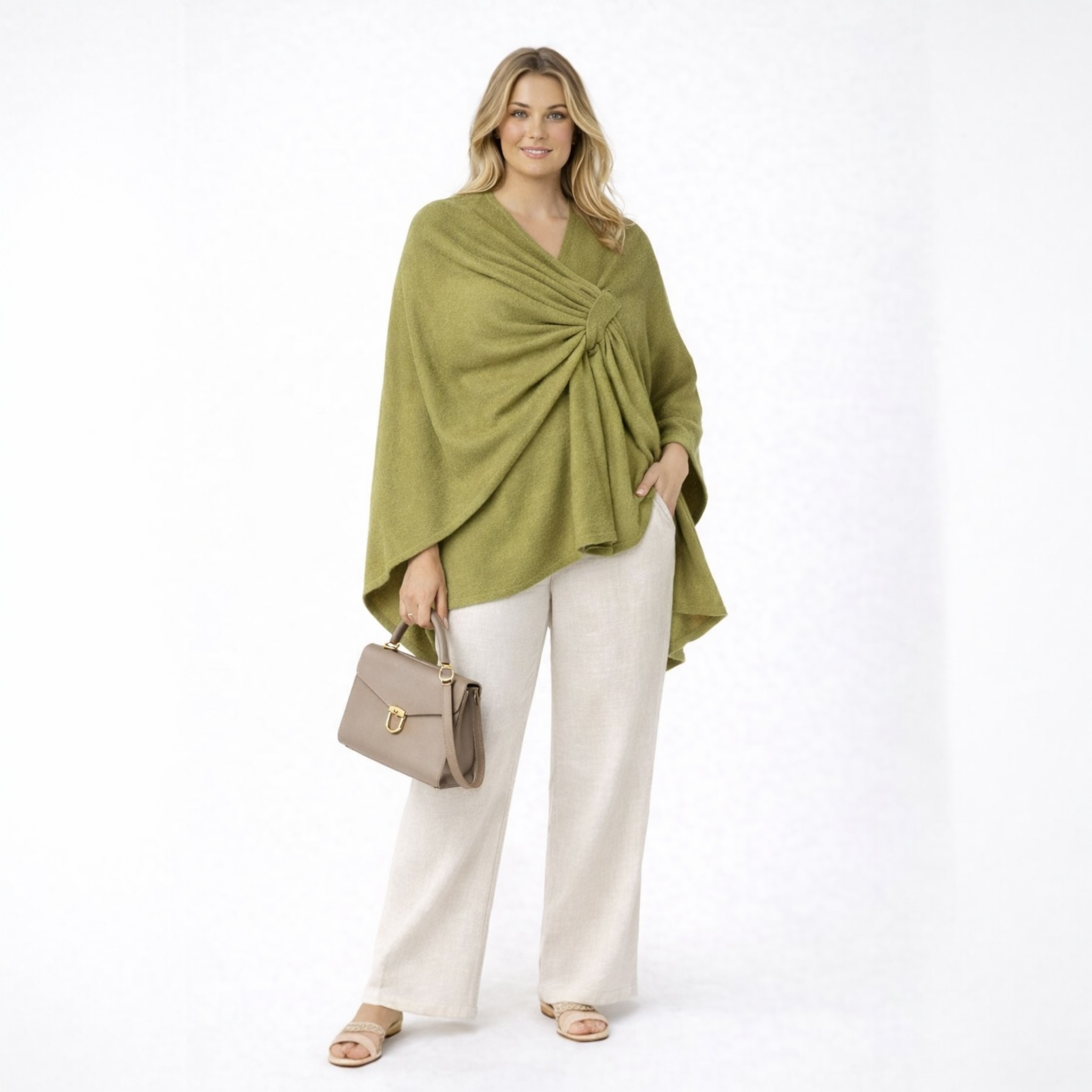 RITZY Front Closure Luxurious Maya Winter Cardigan Poncho Sweater-More colours available