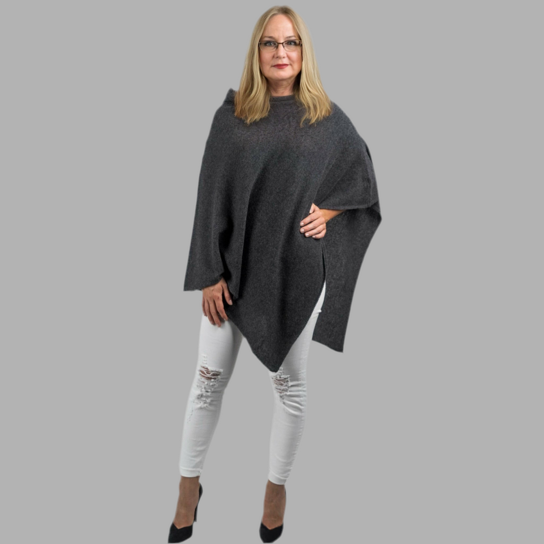 Women’s Pure Cashmere Oversized Julian Maya Poncho-More colours available