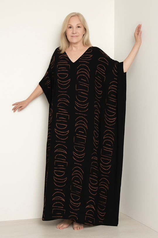 Black half moon  Maya Kaftan