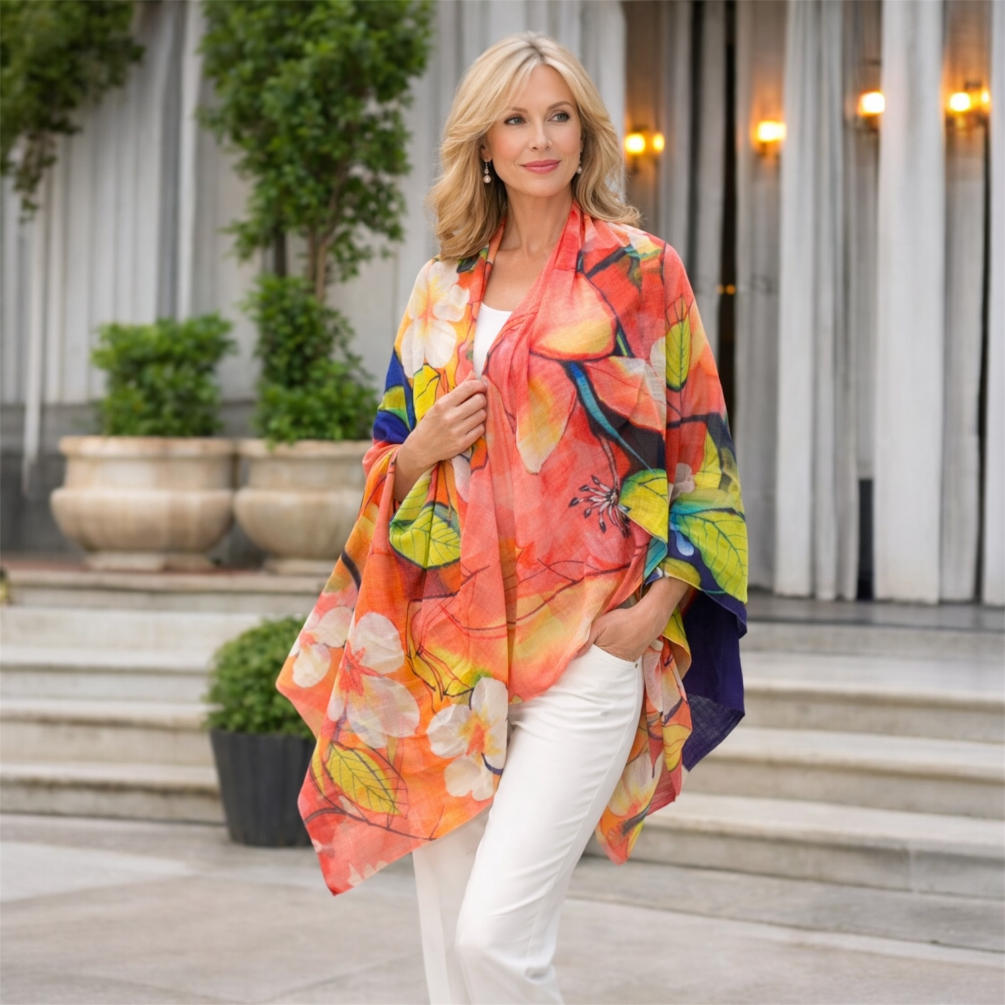 Wearable art 100% Cashmere Julian Scarf /Wrap-More Designs Available