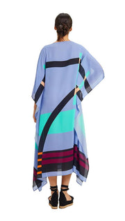 Women’s Soft Silk crepe Lillie MIDI Kaftan Dress-O/S AU 10-18