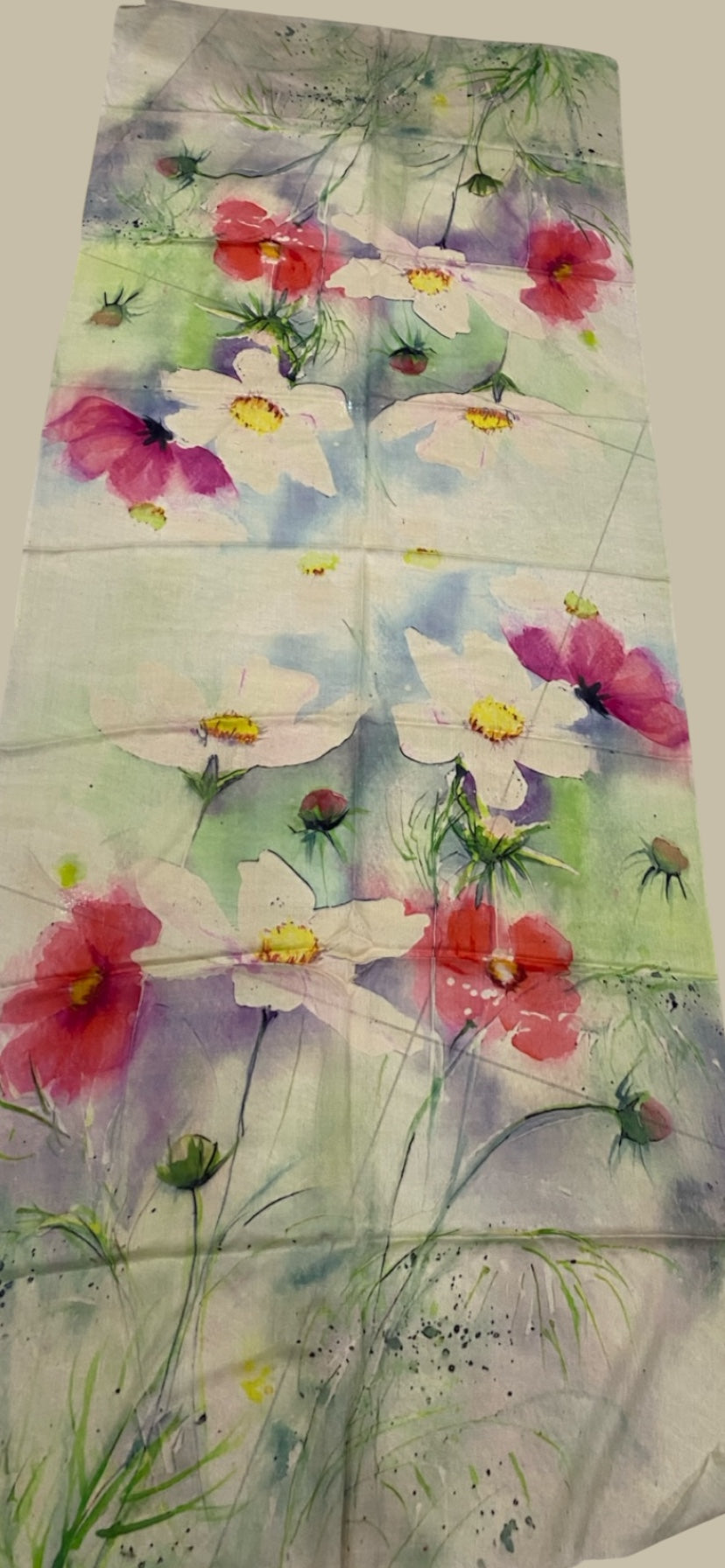 Wearable art 100% Cashmere Julian Scarf /Wrap-More Designs Available