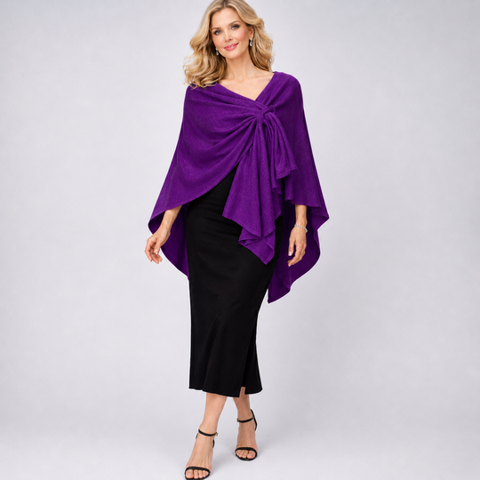 RITZY Front Closure Luxurious Maya Winter Cardigan Poncho Sweater-More colours available