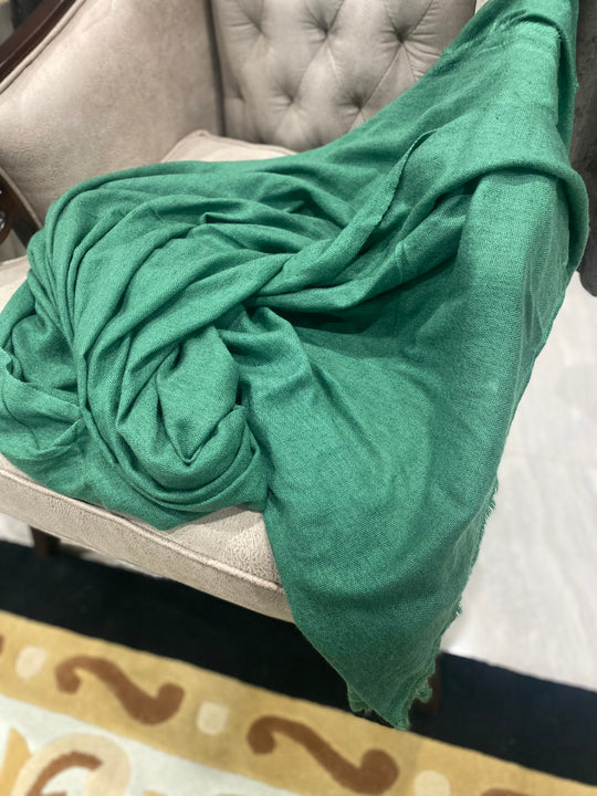 Green Julian Oversized handwoven pure cashmere scarf