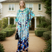 Blue Embellished Maya kaftan AU 12-26