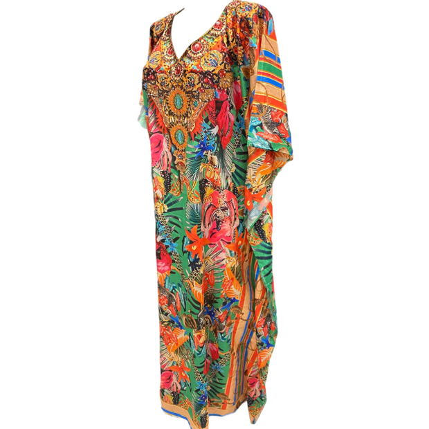 Garden of Glory Maya Silk Mix Bling Kaftan AU 14-28