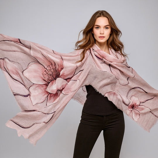 Wearable art 100% Cashmere Julian Scarf /Wrap-More Designs Available