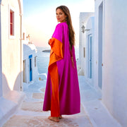 Fuchsia Tropical Resort Cotton Kaftan