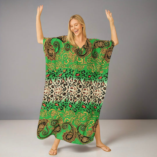 Maya Bohemian Rayon kaftan dress - Sizes Available AU 14-30