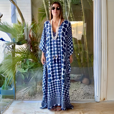 Polka Dots Coco Bella Kaftan - Resort Wear Perfect for Vacations