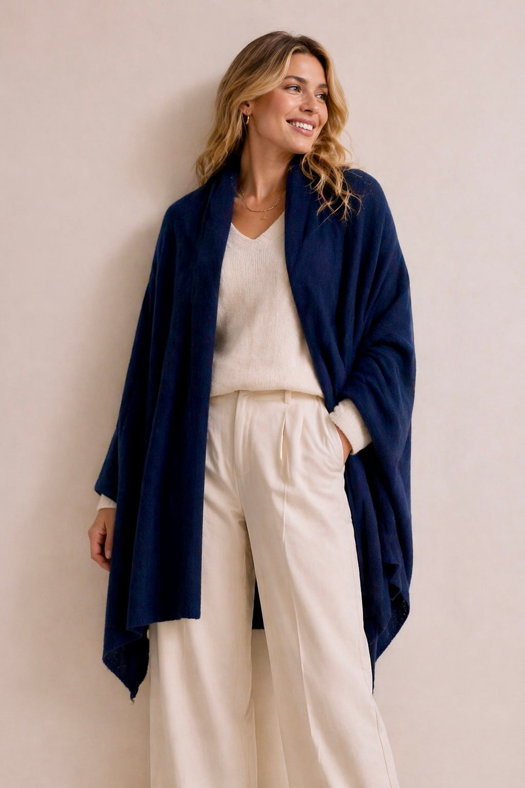 100% Cashmere 2 ply Knitted Julian Oversized Wrap -Unisex -30 Colours available