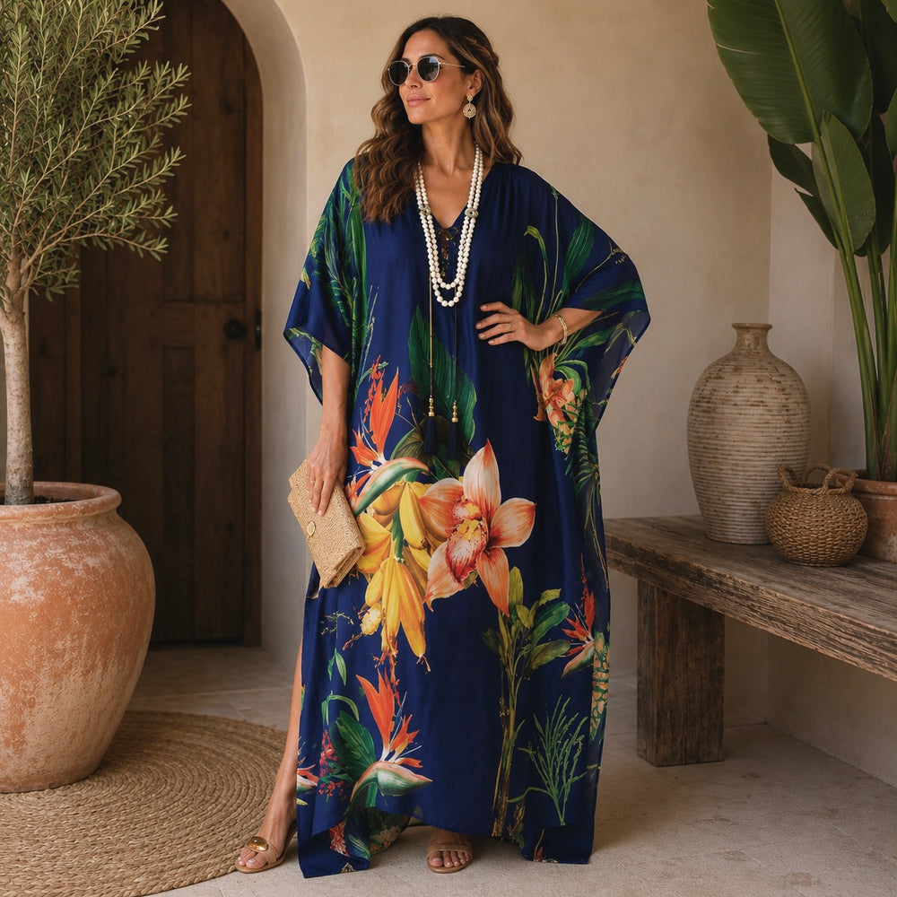 Coco Bella Milano’s Navy Blue kaftan 12-20