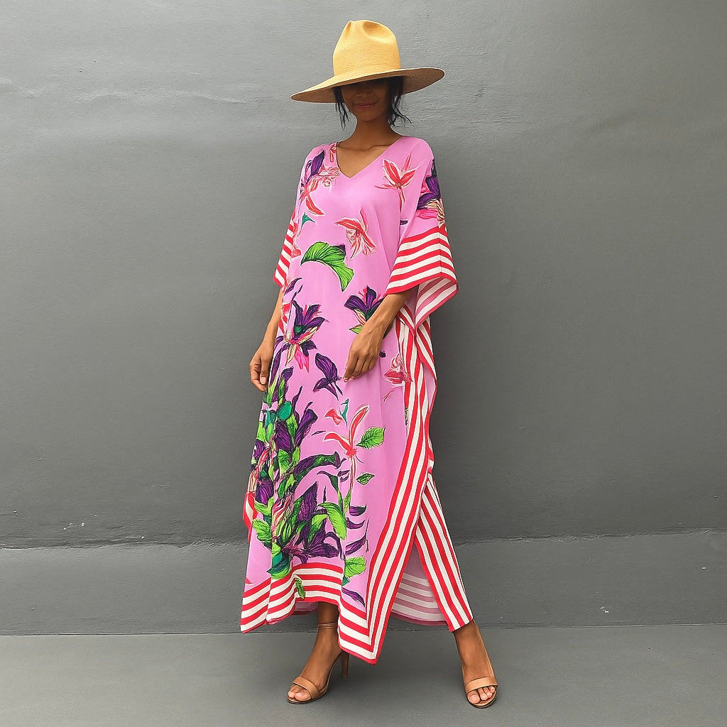 Maya Bohemian Tropical kaftan dress - Sizes Available AU 14-30