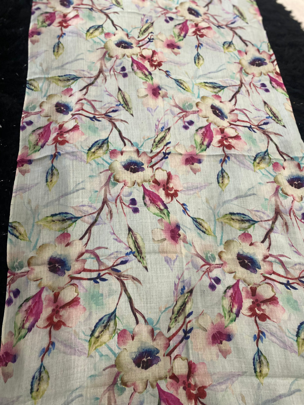 Mklane Cashmere Ultra fine Julian Wearable Art Scarf - Watercolour Garden