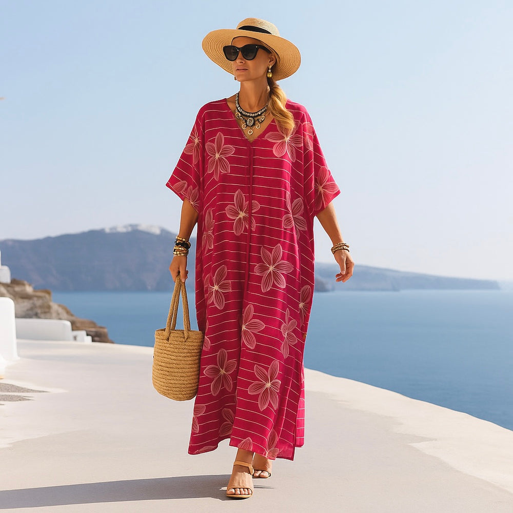 Maya Fuchsia Bloom Bohemian kaftan