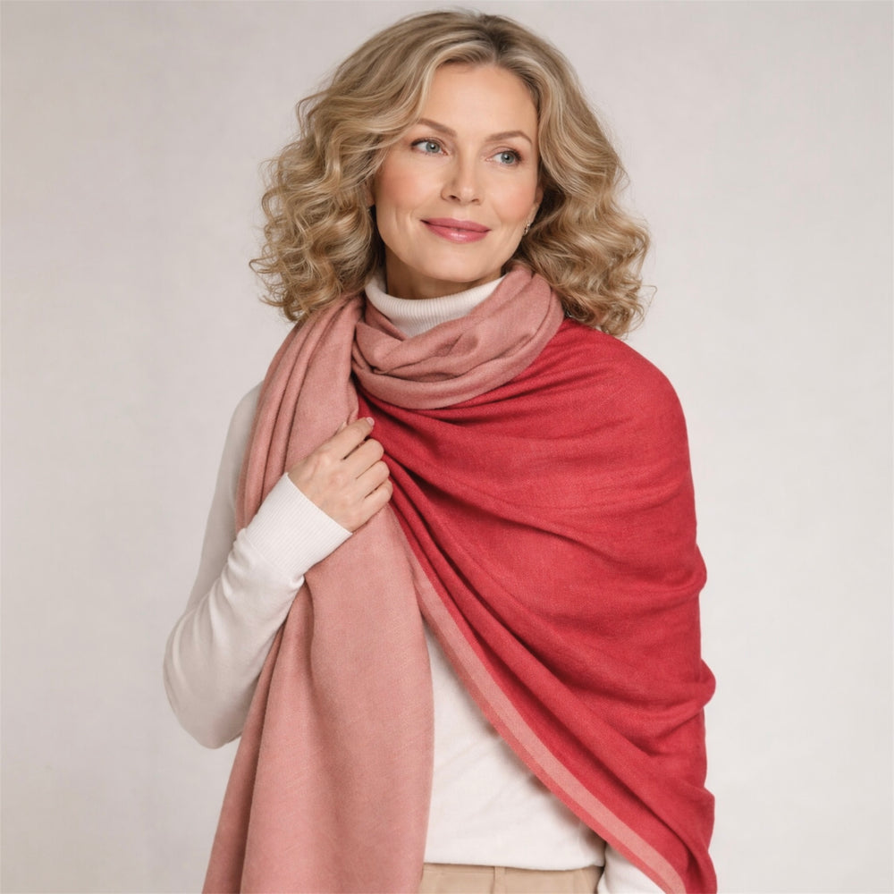 Oversized Pure Cashmere Julian Wrap Shawl.