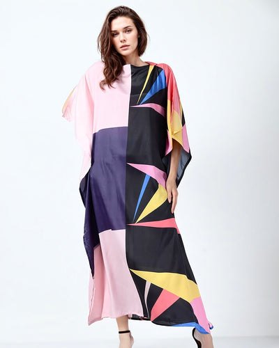 Coco Bella Colour block MIDI Kaftan Maxi Dress-O/S AU 10-18