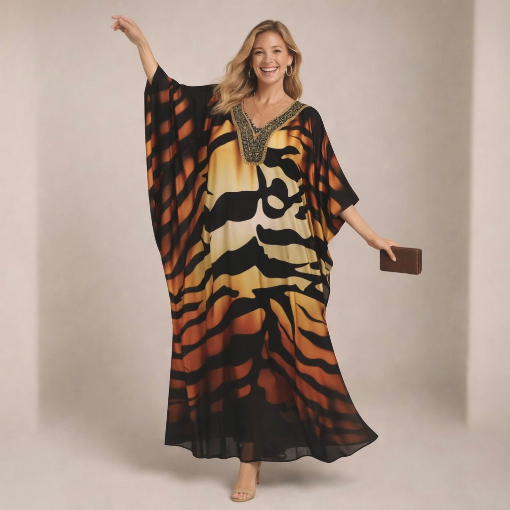 Maya Tropical DIVA Bohemian kaftan - Sizes -AU 14-30