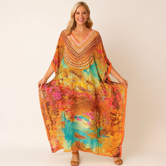 Coco Bella Viscose Silk kaftan 14-20